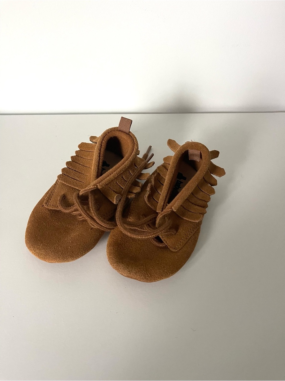 GAP Baby Moccasin Booties - Brown